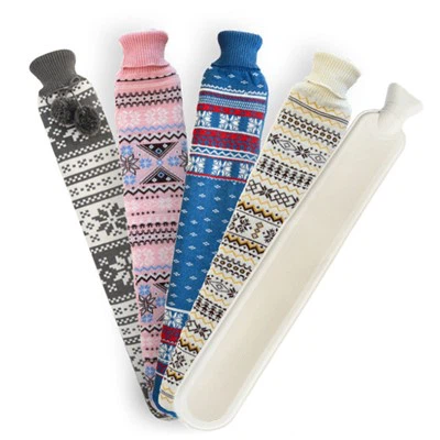 Pletený dlouhý kryt na láhev s horkou vodou